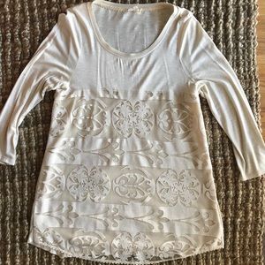 Anthropologie lace tunic sz med